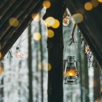 Kerosene lamp, winter survival shelter