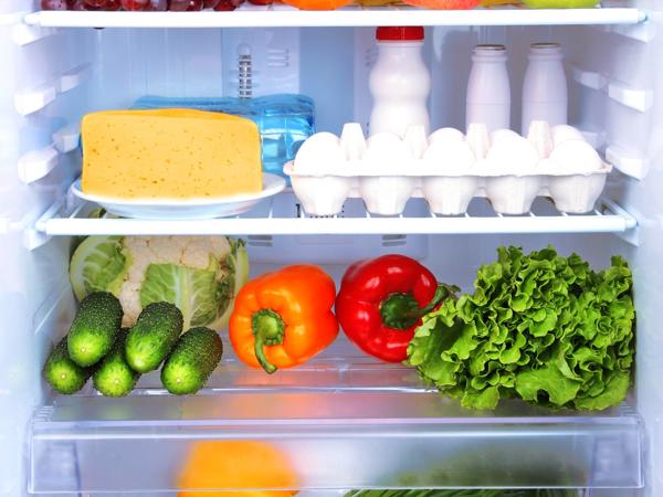 Refrigerator full of food