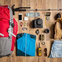Backpacking gear for mountain trip